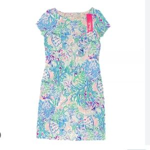 Lilly Pulitzer Short Sleeve Marlow Dress M Amethyst Tin Craysea